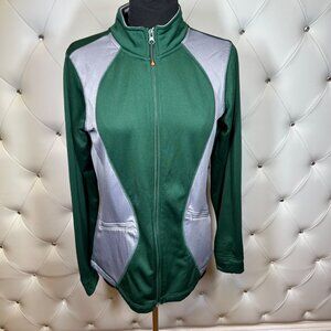 Russell Green And Silver Track Jacket Size M